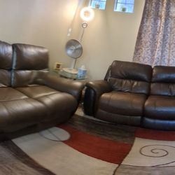 Leather Power Recliner Sofa And Loveseat For Free
