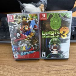 NEW SEALED Super Mario Odyssey + Luigi’s Mansion 3 For Nintendo Switch