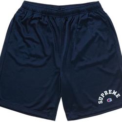 Supreme x CHAMPION Mesh Shorts Navy 