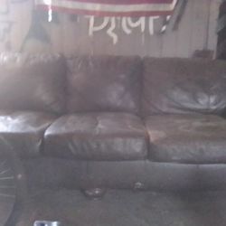 Brown Leather Couch