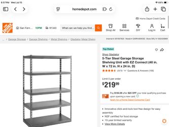 5  TIER STEEL SHELFS I have 11 $130 EACH   Or $1300 all SYLMAR