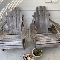 2 Adirondack chairs