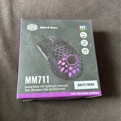 Cooler Master MM711 RGB-LED Lightweight 60g Wired Gaming Mouse - 16000 DPI Optical Sensor, 20 Million Click Omron Switches, Smooth Glide PTFE Feet, an