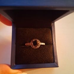 Sterling Silver Ring With Black Stone
