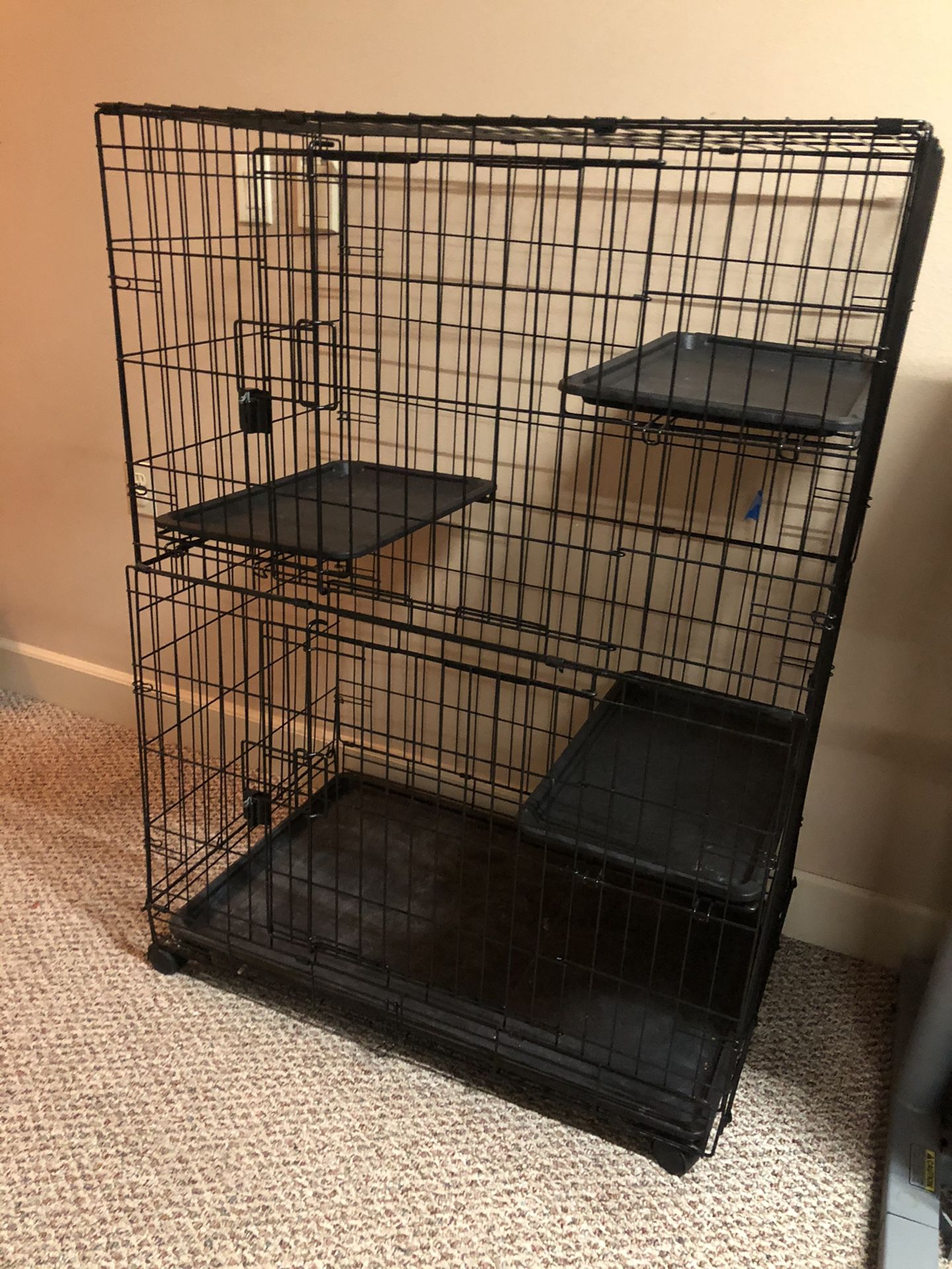 Large animal 3-Tier Cat Cage Playpen Box Crate Kennel