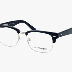 Silver And Black Eyeglasses Frame 