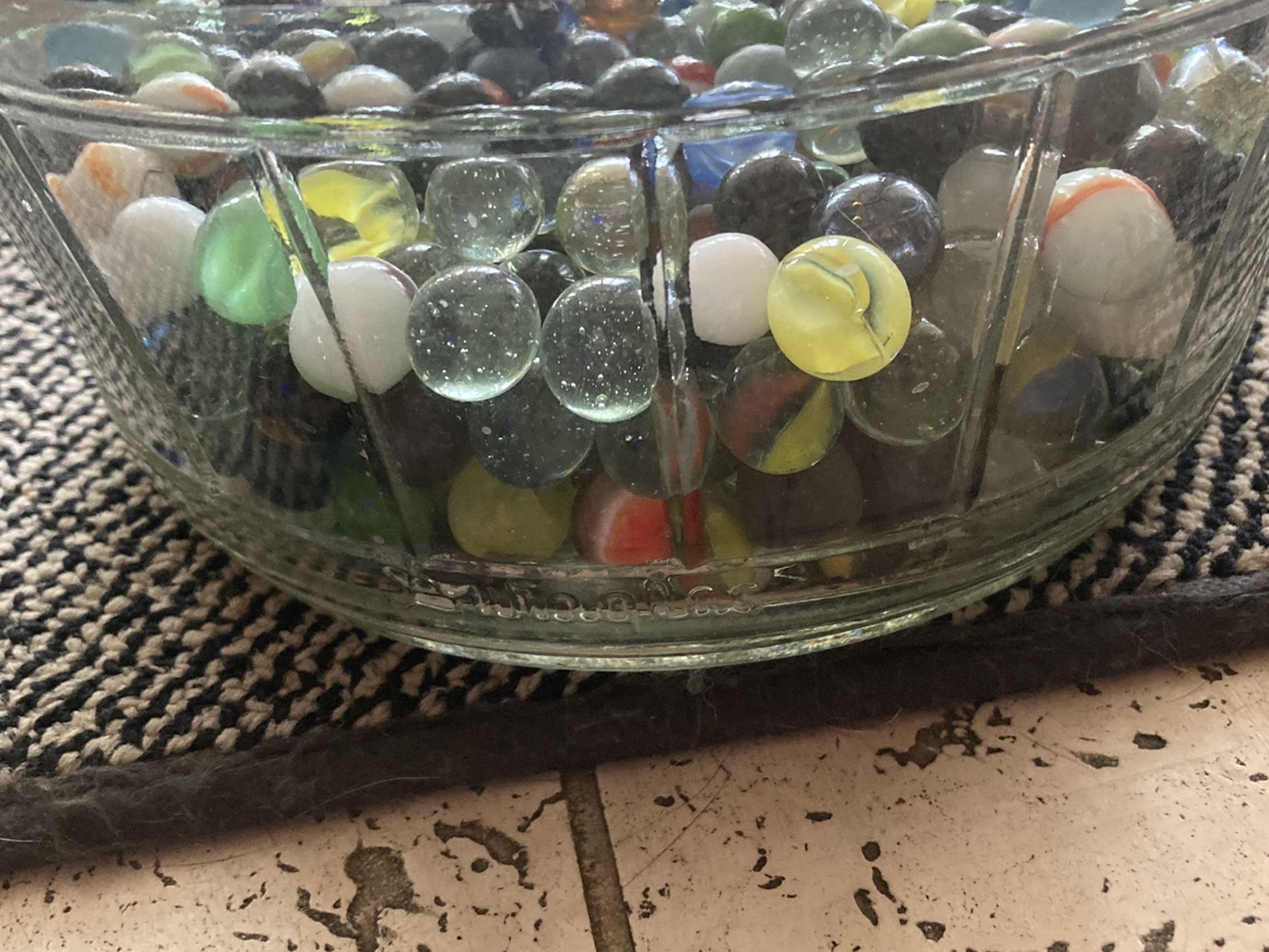 Huge vintage collection lot of Marbles 5 pounds with pickle jar game cat eyes