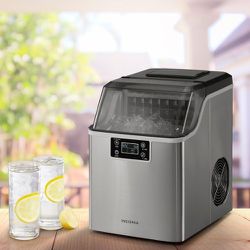 44lb clear ice maker stainless steel  by insignia 