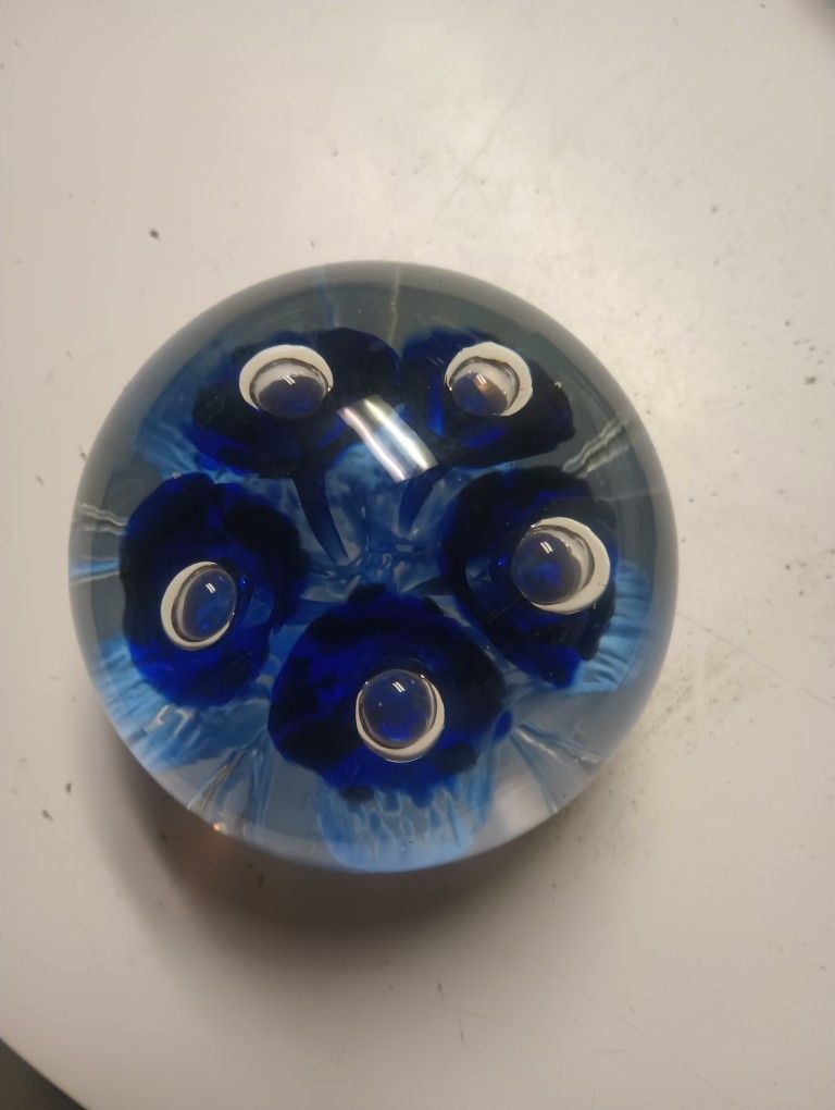Vintage Glass Paperweight By Jennings Bonnell