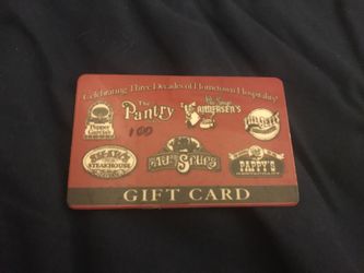 $100 Gift Card to any of the restaurants listed. AJ Spurs, Pea Soup Anderson, Pappy's, The Pantry, The Jetty, Shaw's, or Pepper Garcia
