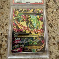 M Rayquaza EX (105 Full Art) - XY - Roaring Skies PSA 7