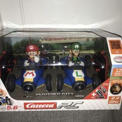 Mario & Luigi Kart Carrera RC With Controllers