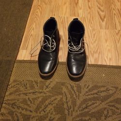 Cole Haan Black Leather Boots Size Men 8 