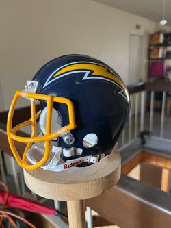 SAN DIEGO CHARGERS MINI HELMET WITH METAL CUSTOM FACEMASKS