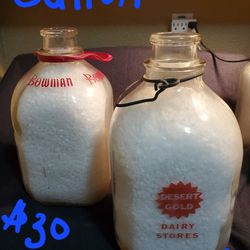 Vintage Gallon Glass Milk Jugs, See Picture For Pricing, Excellent Condition 