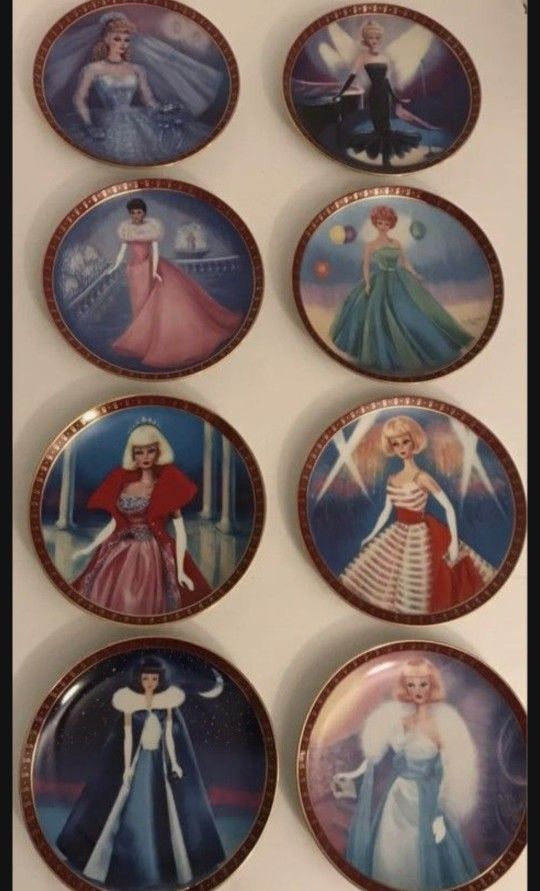 Barbie Plates (8) High Fashion Series