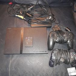 Unlocked Playstation 2 Slim With 14 Games 