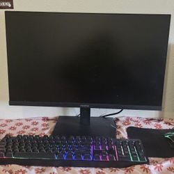 Keyboard, Mouse, Headphones, Monitor