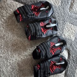 Waterproof Zebra Pet Shoes: Reflective Dog Boots Size 5