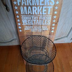 Farmhouse Kitchen Produce Storage Baskets Approx Size 20"x9