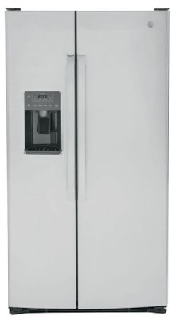 GE Side By Side Refrigerator With 25 Cubic Feet Capacity Standard Depth Energy Star
