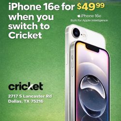 📱 iPhone 16e Deal Alert – Only $49.99 at Cricket!