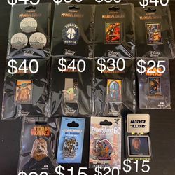 Disney Pins For Sale. Prices Vary.