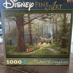 Disney Fine Art Peter Ellenshaw 1000 Pc Puzzle - Off To Home We Go.  Used 