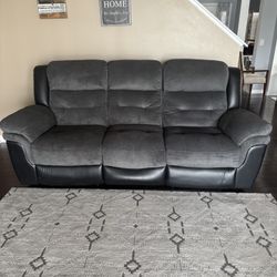 2 Matching Electric Sofa, Recliners With Charging Ports And Head, Rush, Adjustable