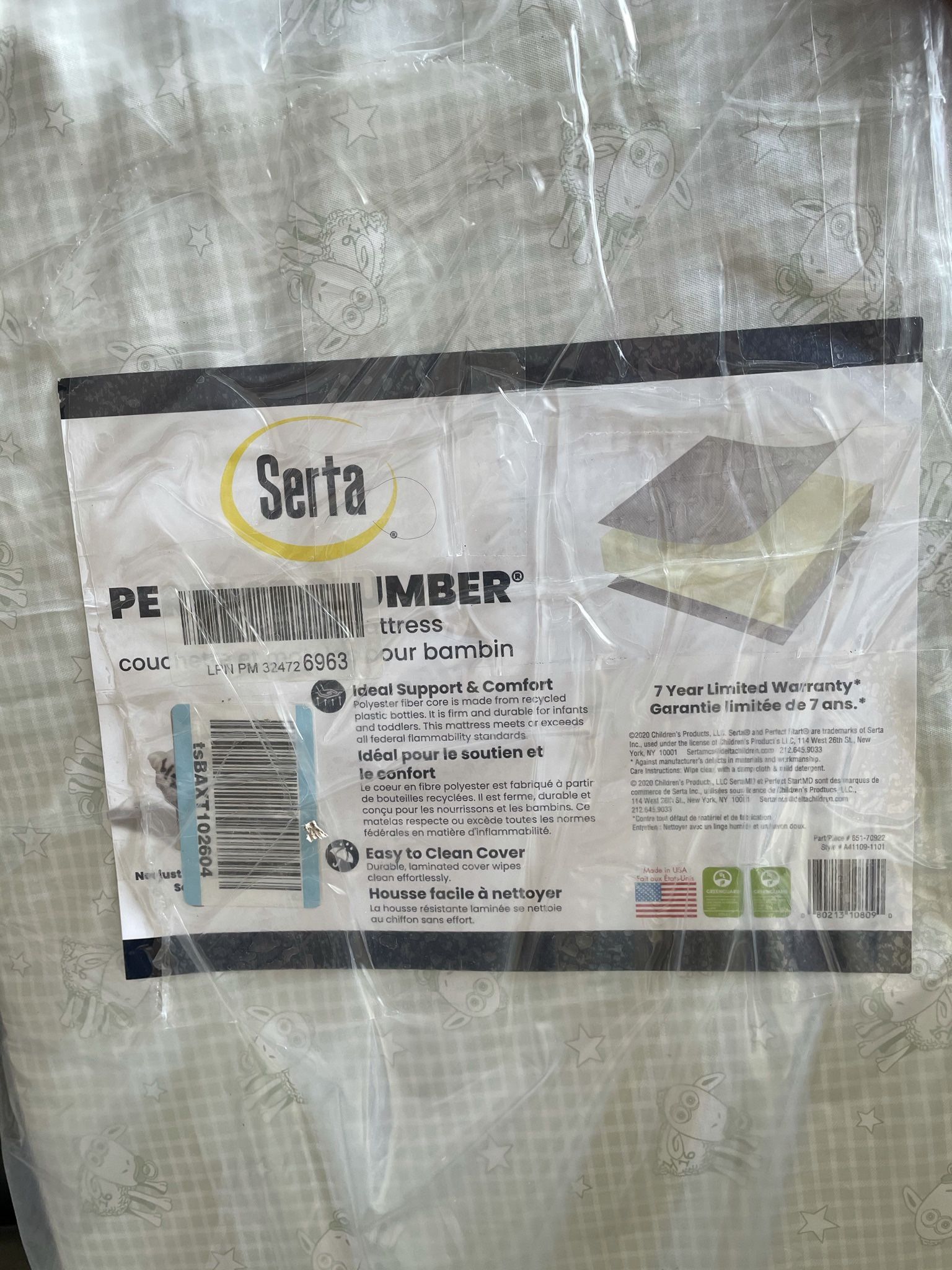 New Serra Perfect Slumber Crib Mattress