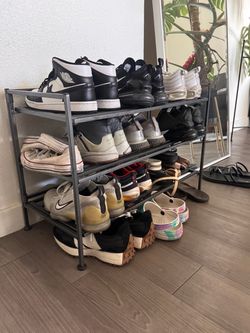 3 Tier Metal Shoe Rack (27in x 19in x 12in)