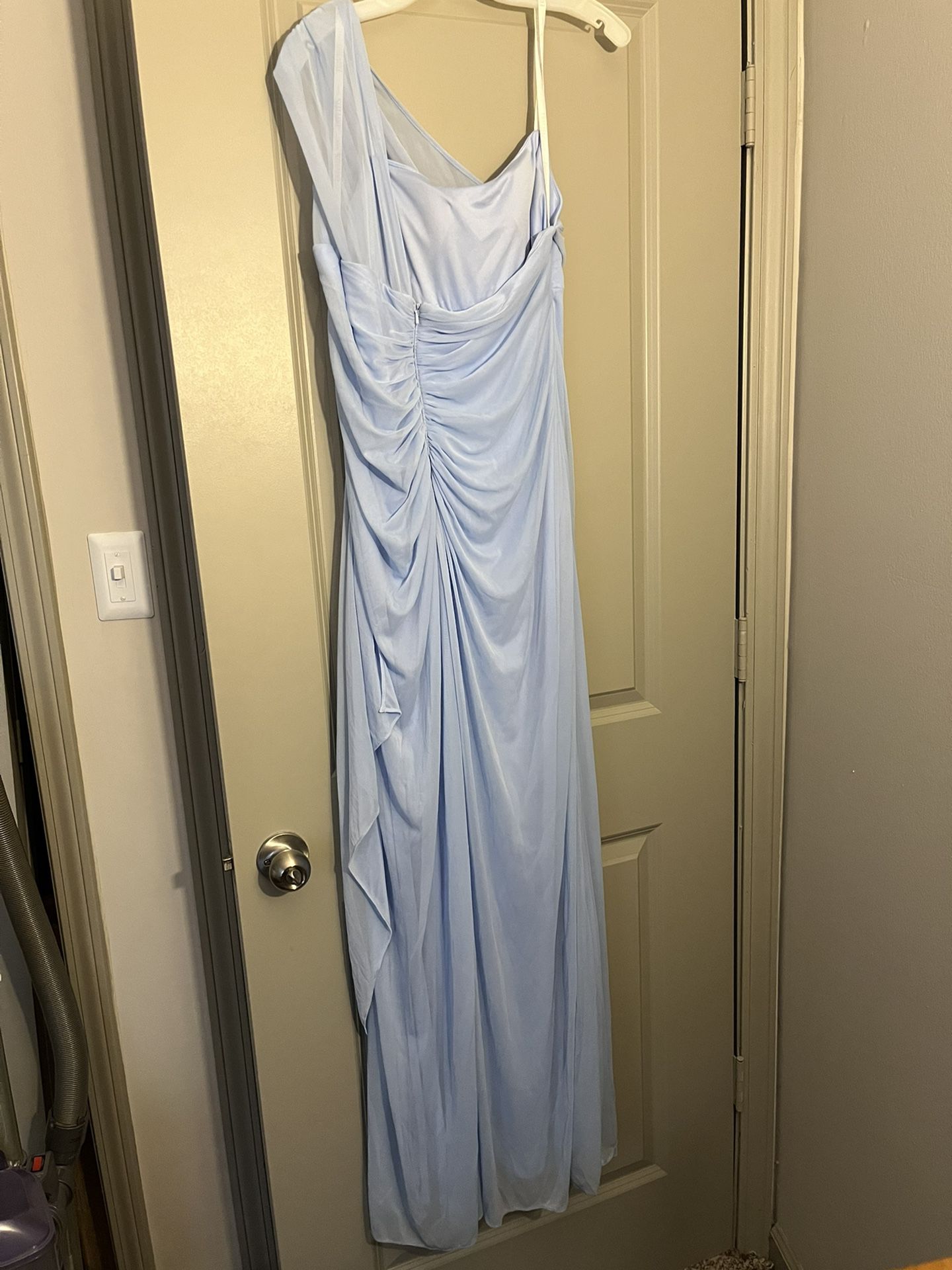 FROM DAVID’S BRIDAL- LIGHT BLUE WEDDING DRESS