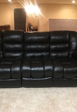 Faux Leather Recliner Sofa set. Brand. New. Never. Sit. On