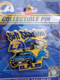 NFL Los Angeles Rams vs Detroit Lions Game Pin 2025
