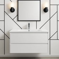 Bathroom vanity floating