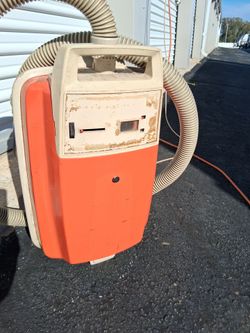 Vintage Canister Vacuum Cleaner with Hose