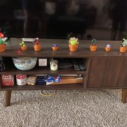 Mid century Modern TV Stand With Storage 