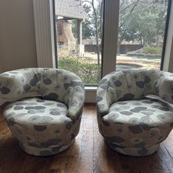 Patterned Swivel Chairs