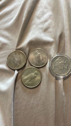4 silver dollars