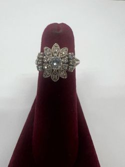14kt WG cluster LDS ring
