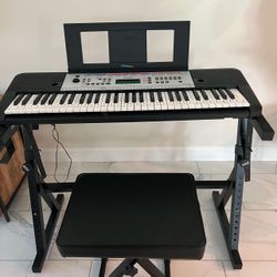 New Yamaha Keyboard, Stand, And Seat 