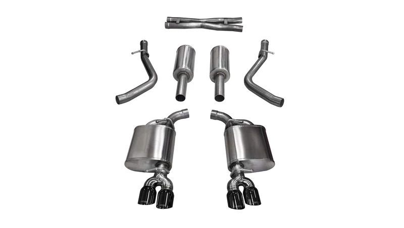 Corsa Performance Xtreme 2.5 in Cat-Back Twin 3.5 in Black Tips | 2015-2016 Challenger RT 5.7L