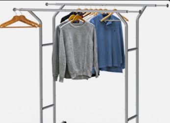 Double Rail Clothing Garment Rack