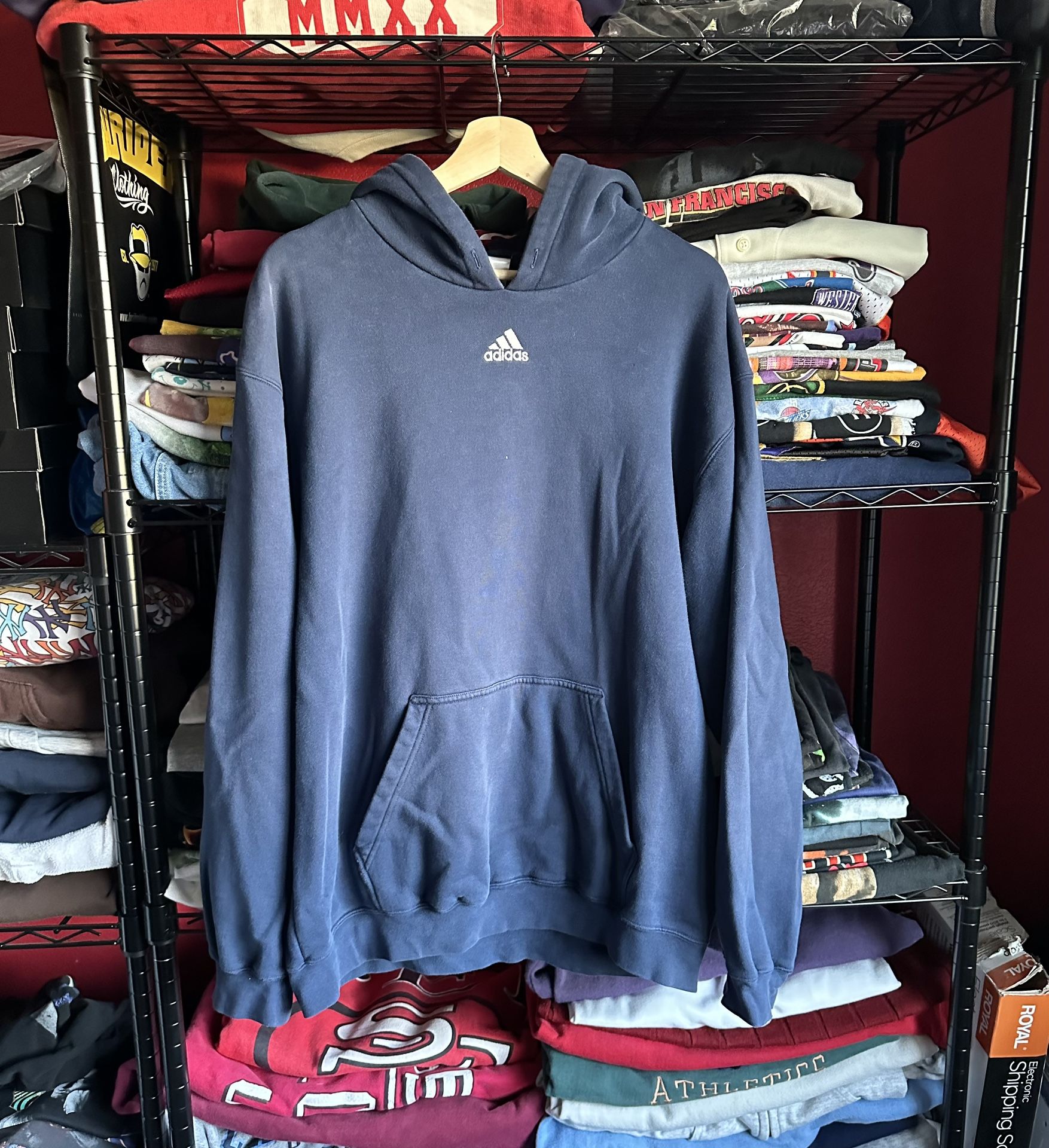 Adidas center logo hoodie sale