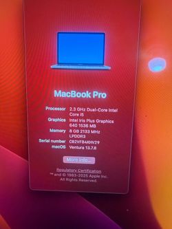 2017 MacBook Pro 13 inch loaded with software