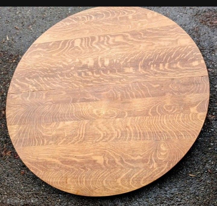 Table, Large Solid Tiger Oak Table 