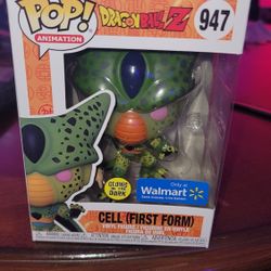 DBZ DRAGONBALL Z First Form  Cell Funko Pop Walmart Exclusive Glow In The Dark!