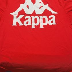 KAPPA AUTHENTIC ESTESSI TEE T SHIRT Mens XL Red & White / Streetwear