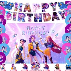 K-pop Demond Hunters Birthday Decorations 