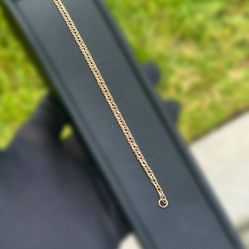 14k Solid Rose Gold Swedish link Bracelet 7.25” 3.70mm